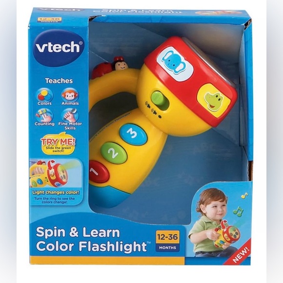 VTech Spin & Learn Color Flashlight™ Red, Yellow, Blue - Picture 5 of 5